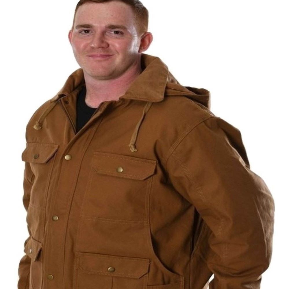 Men's Quilted Lined Canvas Duck Work Jacket